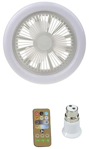 Chniafin Ceiling Fans with LED Light Remote Control Timing Modern for Smart B22 E27 for Head Fan Flush Mount for Bedroo