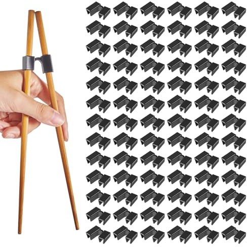 Tioncy 1000 bacchette riutilizzabili in plastica per allenamento, colore: nero