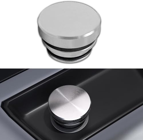 Car Cigarette Lighter Plug Cover, Aluminum Cigarette Lighter Socket Cover Cap, 12-Volt Universal Replacement Accessory Waterproof Dustproof Plug Cover for Car Power Port Outlet, Universal Fit (Sliver)