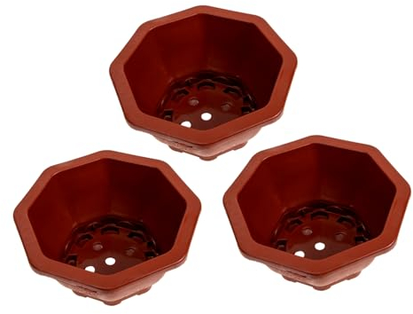 VANZACK 3stücke Kunststoff Blumenkübel Bonsaitopf Zimmerpflanzentopf Blumenhalter Pflanztopf Für Grünpflanzen Sukkulenten-pflanztopf Blumentopf Plastik