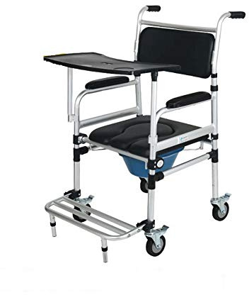 Gehhilfe, Gehhilfe, Gehhilfe, Rollator mit älterem Mann sitzend, Toilettensitz mit Rad, Toilettenschüsseln, mobiler Rollstuhl, Toilettenhocker, Stuhl, Heimtoilette, Dusche, Ch Star of