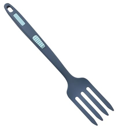 Grande fourchette de service flexible en silicone pour servir des aliments, fourchette mélangeuse, grande fourchette de cuisine, passoire à pâtes, gel de silice rotatif