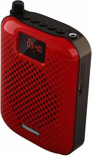 SSDDLZEQ Verstärker Tragbarer Verstärker USB Aufladbarer Lehrverstärker Mit Kabel Headset Mikrofon Leichter Verstärker Lautsprecher Klarer Klang(Rosso)