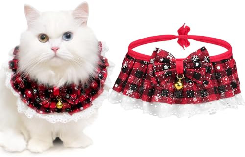 Kesote Hundkostym, jul, juldräkt, hundkostym, katter, halsduk, hund, justerbar hundhalsduk, jul, bandana, julhalsduk, katt, för liten medelstor, stor valpar