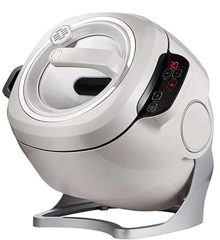 Macchina da cucina automatica 2000W 6L Wok - Avvio intelligente con un clic, tre velocità regolabili - Friggere, stufare, fare zuppe - Rotazione automatica a 360° | Macchina per riso fritto