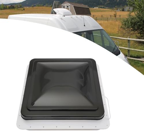 MEELRYD Fenêtre de toit d'aération pour camping-car, Accessoire Camping-Car - 35,5 x 35,5 cm - Avec fenêtre d'écran - Pour Caravane