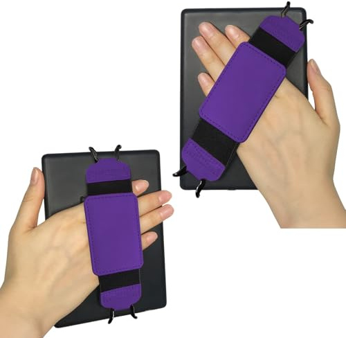Secure Hand Strap for 6-7 Tablets, Handle Grip for Tablet eReaders Fire - Kobo/Voyaga/Lenovo/Sony E-Book Tablet(Purple)