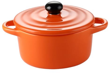 Cabilock ciotola di formaggio formaggiera zuppiera ciotola per zuppa da dessert ciotole zuppa zuppa padella per piadina da cucina di riso in ceramica Orange