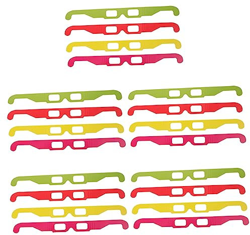 KICHOUSE 20 Piezas Gafas De Gafas De Cartón para Películas para Fiestas y Eventos Nocturnos