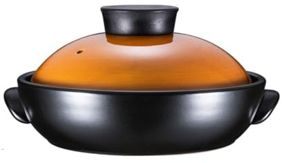 Suppentopf, moderner Pfannentopf, Keramik-Suppentopf, Flacher Eintopftopf, Tontopf für den Haushalt, Reis-Trockentopf, Küchentopf mit Deckel, Suppentöpfe (eine Farbe 1)