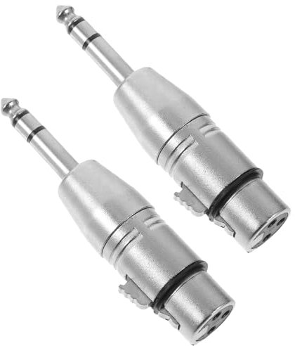 LABRIMP Adattatore Audio Xlr a 1/4 Trs Maschio-femmina Set 2 Pezzi Convertitore Stereo Per Microfono Console Missaggio Realizzato in Lega Resistente