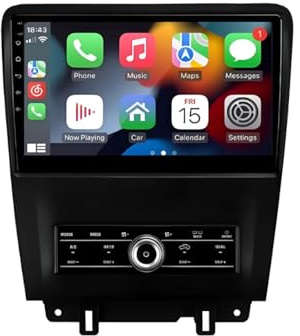 Android 14 Bilradio - Ford Mustang 2009-2014 Apple CarPlay och Android Auto, 10,1-tums pekskärmsmultimediasystem, 2 GB/32 GB fyrkärnig Carplay-skärm | WiFi, RDS, DSP, DAB+