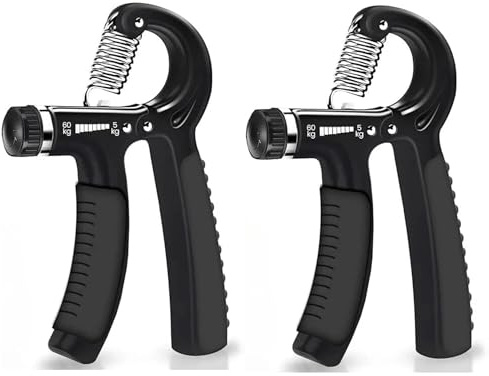 Grip Strengthener 5-60KG Adjustable Hand Grip Trainer for Forearm, Finger & Wrist – Strength Training Exerciser for Athletes, Fitness, Rock Climbing, Rehab, Home & Gym Use (Pack of 2)
