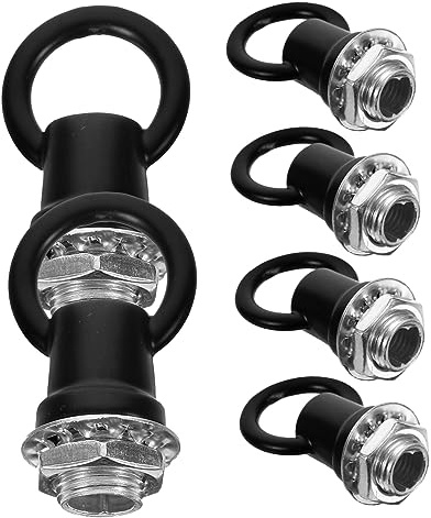 Gatuida Ganchos De Techo Para Lámpara Colgante M10 Completa, Anillos De Ojo Cerrados De Acero Negro, Gancho De Sujeción Para Accesorios De Iluminación, Set De 6 Piezas Para Uso Hogar y Restaurante