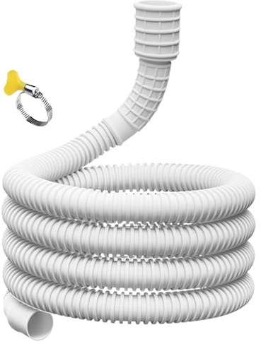 Dehumidifier Drain Hose - Flexible Drainage Hose with Cuttable Rubber Adapter - Dehumidifier Attachment, Multipurpose Replacement for Air Conditioners, Washing Machine