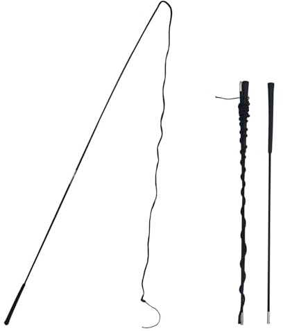 Lontcs Frustino per allenamento per cavalli, lungo 1,5 m, con lunghezza di 1,8 m, staccabile in 2 sezioni, strumento per equitazione e affondamento, fruste da dressage per cavalli o accessori per