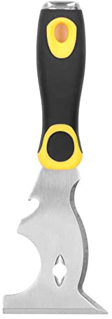 Couteau à mastic multifonctionnel, outil de grattoir, lame épaissie, dissolvant de peinture en acier inoxydable avec poignée antidérapante pour l'entretien de la voiture, la (7,5 cm)