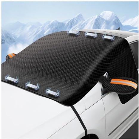 YMNBFCX Frontscheibenabdeckung Winter,für VW Tiguan 3 2024 2025 Scheibenabdeckung Auto Winter, Windschutzscheibenabdeckung mit Magnet,B