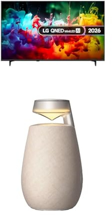 LG 55QNED70B6C 55-Inch QNED MiniLED AI 4K UHD Smart TV bundle with XO2 Portable Bluetooth Multi-Directional Speaker, 15H Battery Life, IP55 Waterproof