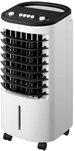 URBNTECH 5L Portable Air Cooler with 2 Ice Packs, Evaporative Cooling Fan, Humidifier, Water Cooling for Home & Office