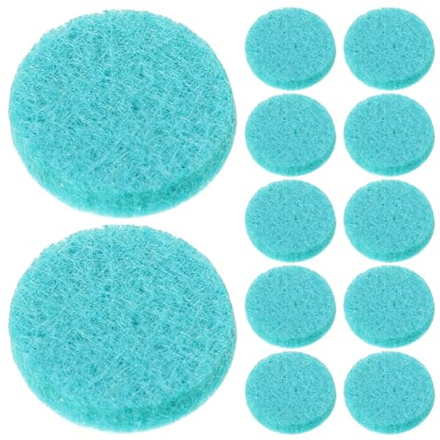 STOBAZA 50 Unidades Almohadillas Redondas de Algodón para Difusores de Aceites Esenciales, Material Absorbente de Fibra, Ideales para Colgantes y Difusores de Coche en Aromaterapia DIY