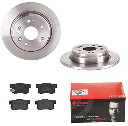 2 Bremsscheiben Voll 282 mm + Bremsbeläge Hinten von Brembo Voll (1420-54239) Bremsensatz Bremsanlage Bremsen-Kit,Bremsenset, Bremsscheiben, Bremsbeläge, Bremsen-Set, Beläge, Bremsbelag,