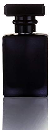 30ML Glass Refillable Perfume Bottle, Portable Square Cologne Empty Atomizer Bottle for Travel (Black)