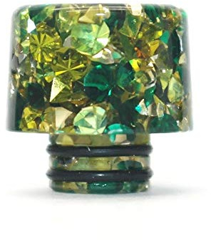 LITAO-EC, Forma De Seta Colorida Resina 510 Punta De Goteo para E-Cigarrillo 510 Atomizador Vaporizador Tanque RBA RTA RDTA,Sin Tabaco ni nicotina (Color : Green in Colorful)