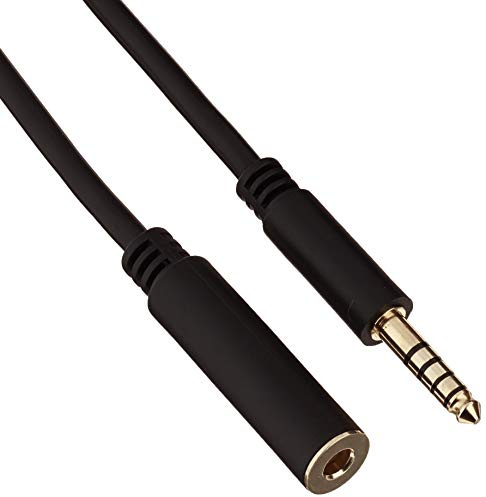 DELOCK Verlängerungskabel Klinke 4,4 mm 5 Pin Stecker zu Buchse 2 m schwarz