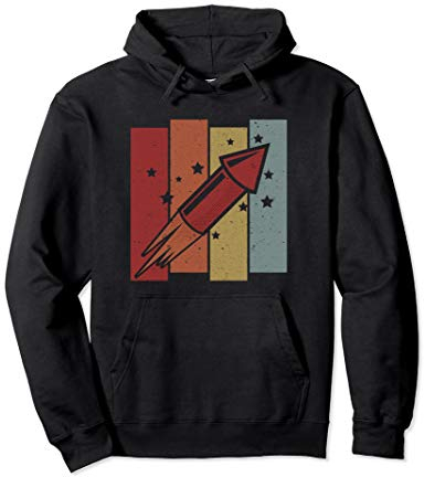 Feuerwerk Retro Vintage Silvester Rakete Pyrotechniker Pullover Hoodie