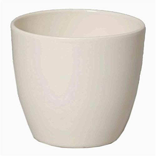 innaGLAS Grand Cache-Pot, céramique, crème, 27cm, Ø32cm - Pot Fleurs/Pot céramique