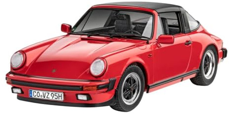 Revell Modellbausatz Porsche 911 Carrera 3.2 Targa I Maßstab 1:24 I Unlackiert I Detailreiche Nachbildung des G-Models I Ideal für Porsche-Fans und Modellbauer