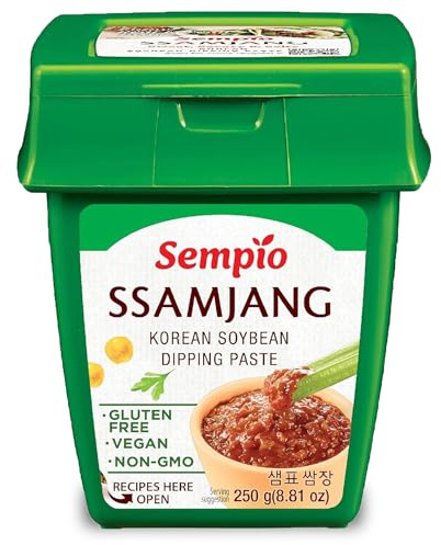 Sempio Ssamjang Korean Soybean Dipping Paste 250g | Savoury Korean soybean dipping paste with a nutty, mildly spicy flavour. Ideal for Korean BBQ and fresh vegetables. Vegan.