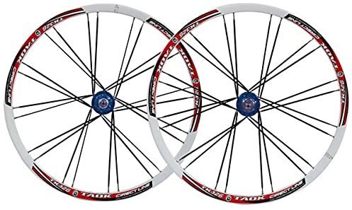 Mountainbike Laufradsatz Scheibenbremse MTB Schnellspanner 26 Zoll Fahrradfelge 24H Straight Pull Flat Speichen QR Nabe Für 7/8/9/10 Speed Cas