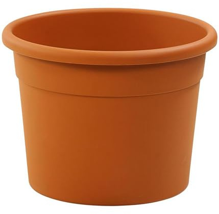 Dehner Blumentopf Diana, aus recycelten Materialien, Ø 70 cm, Höhe ca. 52 cm, Kunststoff, orange
