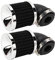 Motorrad-Luftfilter, 90 Grad Abgewinkelter Luftfilter, Hohe Leistung für 28-48-mm-Vergaserdüse für Moped-Roller (Silber schwarz)