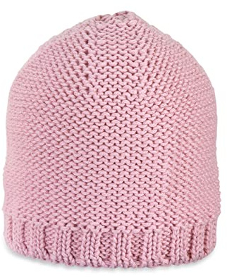 Sterntaler Baby - Mädchen Strickmütze Baby Strickmütze Uni mit Merionwolle, Lila, 43