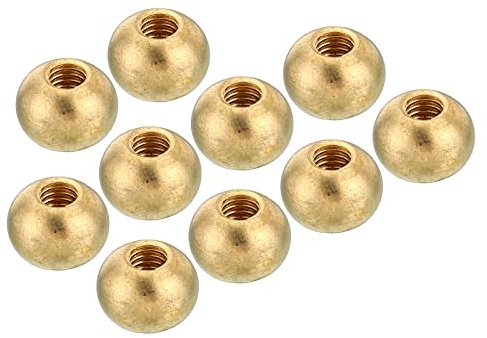 PATIKIL M4x0.7 Filetto Cappuccio Dadi Pomello, 10pz Ottone Sfera Lampada decorazioni Vite Cappucci Dado per Mobili Illuminazione