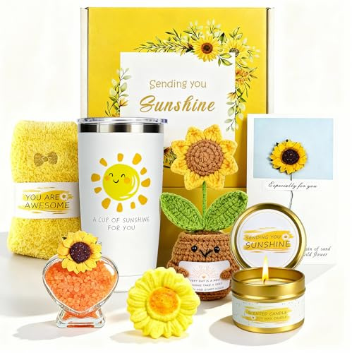 Gift Baskets for Women, Unique Birthday Gifts for Women,Get Well Soon Gifts Basket After Surgery,Sympathy Self Care Package Set Birthday Present Inspirational Gifts for Mom Wife Sister Friend