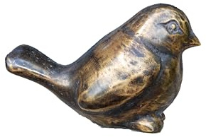 IDYL Bronze-Skulptur Fetter Spatz 7 x 10,5 cm