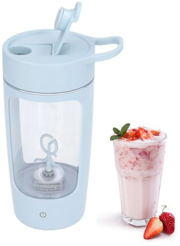 Topyond ABA Elektrische Shaker-Flasche, 650 Ml, Großes Fassungsvermögen, USB-Aufladung, Tragbarer Protein-Mixer, Shaker-Becher Für Proteinpulver, Milchshake, Fruchtsaft, Leicht zu Reinigen