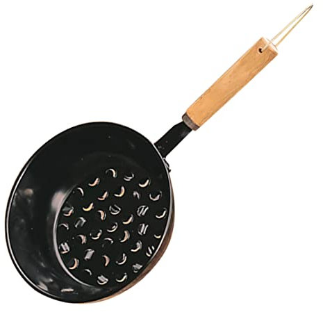 Yardwe Portable Barbecue Charcoal Stove with Anti-Slip Wooden Handle Ideal for Outdoor Camping and Picnics Compact Charcoal Starter Pot