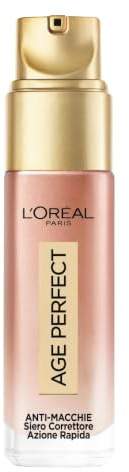 L'Oréal Paris Anti-Flecken-Fluid für reife Haut, strahlender Effekt, angereichert mit nativen Zellenextrakten aus Pfingstrose und Niacinamid, Age Perfect Golden Age, 30 ml