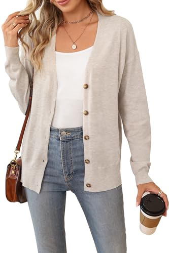 Arach&Cloz 2024 Höst Ull Blandad Cardigan Tröjor för Kvinnor Mode Affärer Casual Button Down Kläder Lärare Kläder, Aprikos, XL