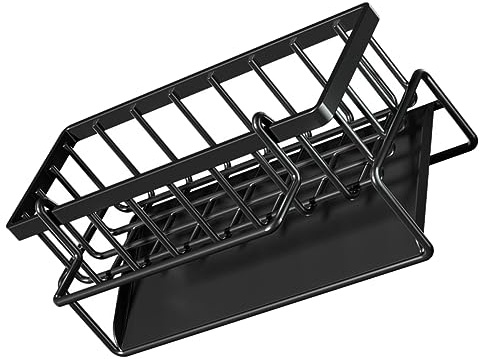 MAGICLULU Kitchen Storage Rack Black Rod for Sink Sponge Dishcloth Organizer Sponge Holder Rack for Under Sink Storage for Drying and Dishcloth