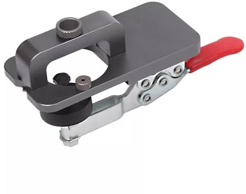 6pcs Aluminum Alloy Hinge Hole Locator, 35mm Adjustable Jig with Clamp, Cabinet Drill Guide Hole Cutter for Kitchen Door Hinges Mounting