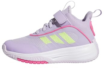 adidas Tenis Unisex Ownthegame 3.0 para fútbol Americano, Ice Lavender Lucid Lemon Powder Plum, 3.5 UK Child