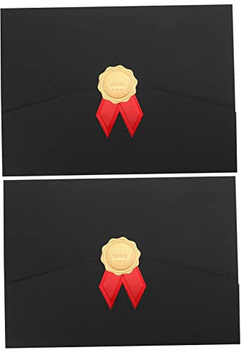 CANIGHT 2st Diplom-cover Award-cover-halter A4 Ehrenfallmappe Dokumentenpreisabdeckung Urkundenhülle Zertifikat Abdeckung Inhaber Eines Papierdiploms Mappen Für Hefter Black Papierstau