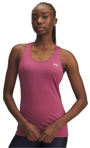 Under Armour Tech Mesh Racer Tank - Camiseta sin Mangas Fucsia Dusk/Blanco - XS, Fucsia Dusk/Blanco, XS