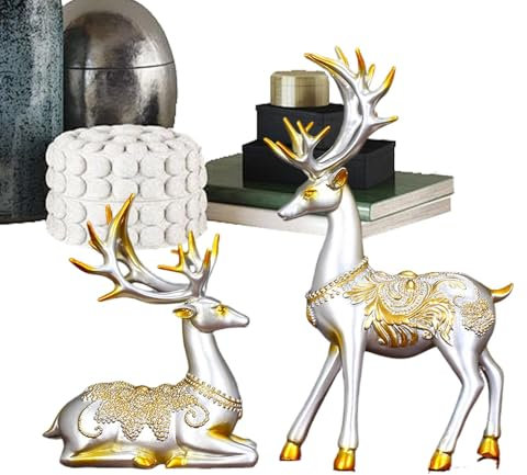 Resin Renfigurer, Renstatyer för heminredning 2X Sittande Stående